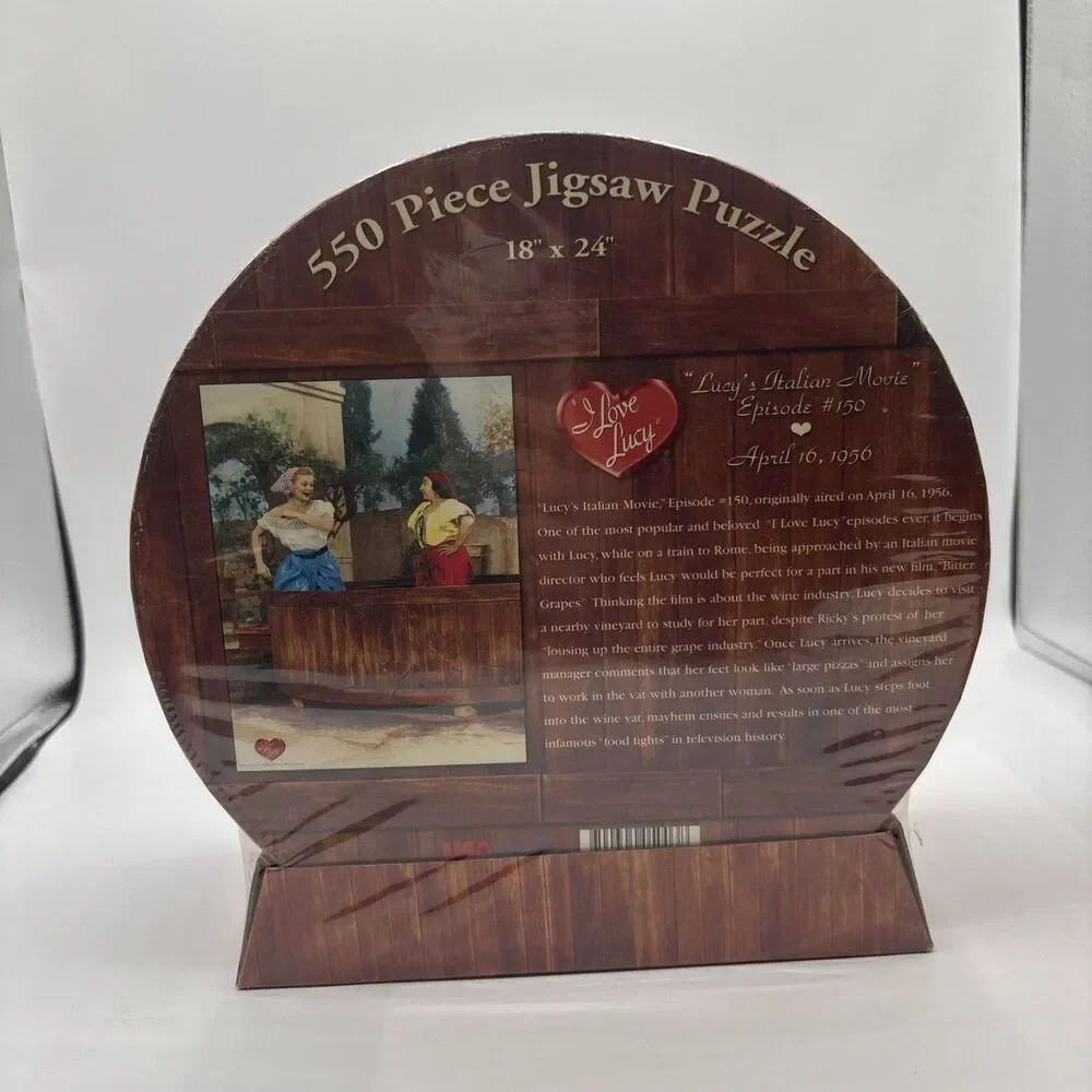 Vtg I Love Lucy 550 Pc Jigsaw Puzzle Italian Episode  #150 New Sealed Funny Gift